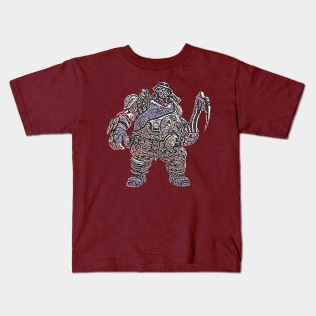 Overwatch Roadhog Militia Skin Kids T-Shirt by Green_Shirts